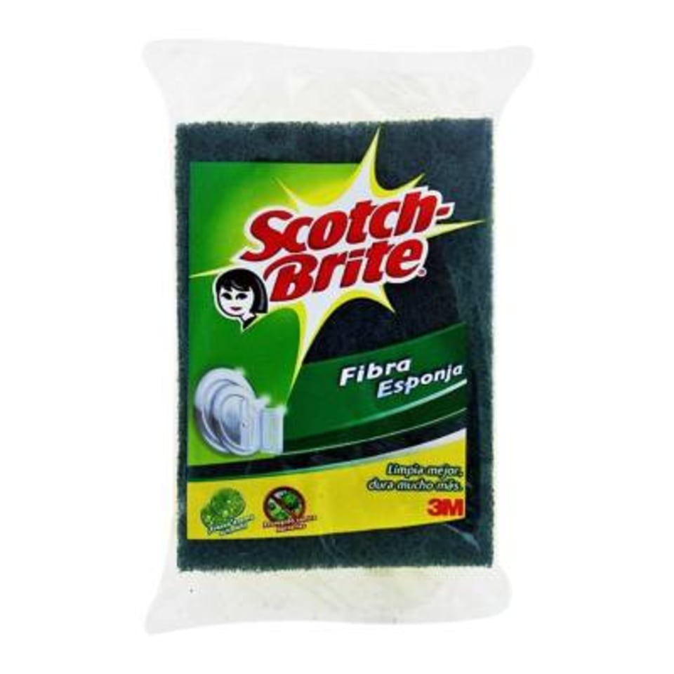  Fibra esponja Scotch Brite aroma limón grande 1 pza