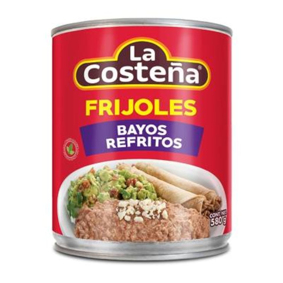 Frijoles bayos La Costeña refritos en lata 580 g