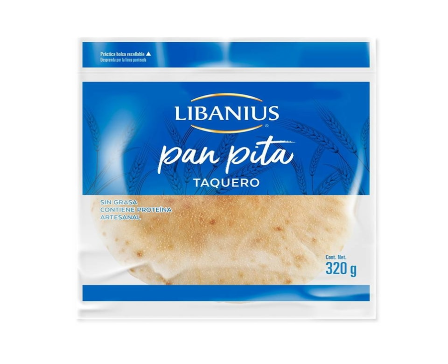 Pan pita Libanius taquero 320 g