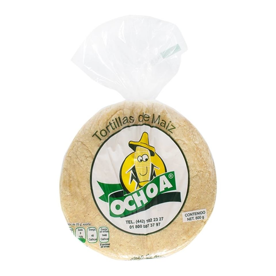 Tortillas Ochoa de maíz 800 g