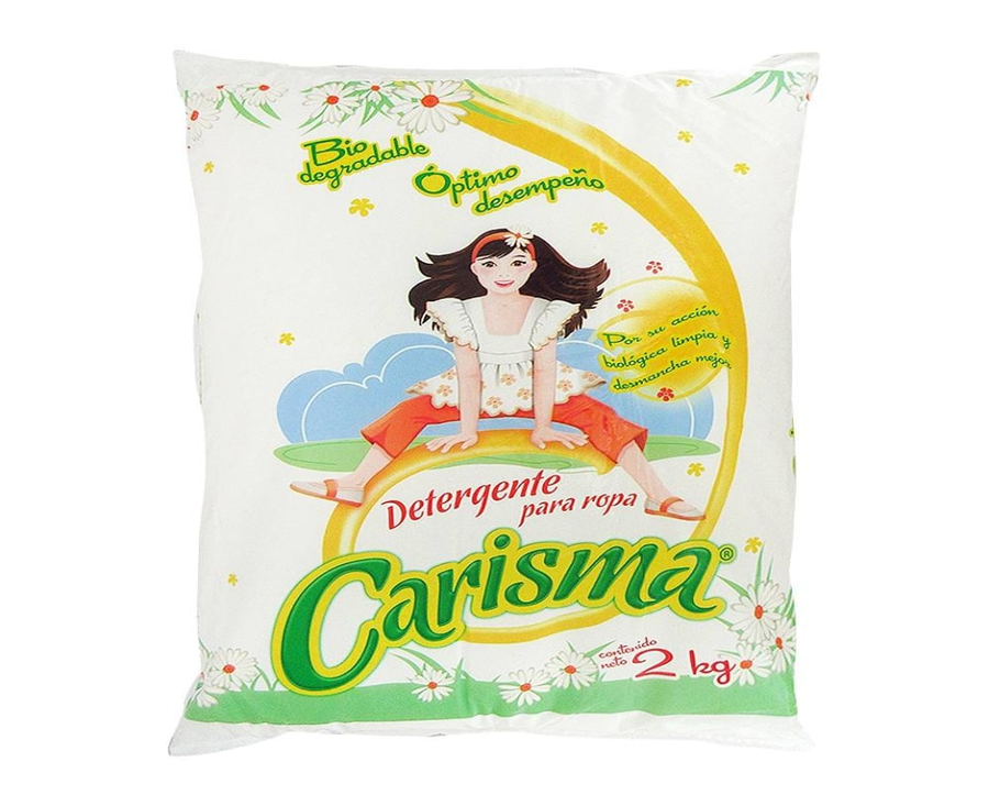  Detergente en polvo Carisma para ropa blanca y de color  2 kg  