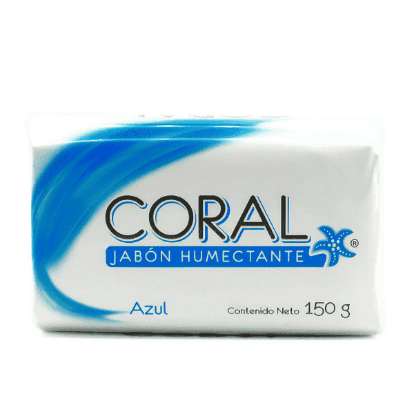 Jabon De Aseo Corporal Desodorante En Barra Coral 150 GR Antibacterial Azul