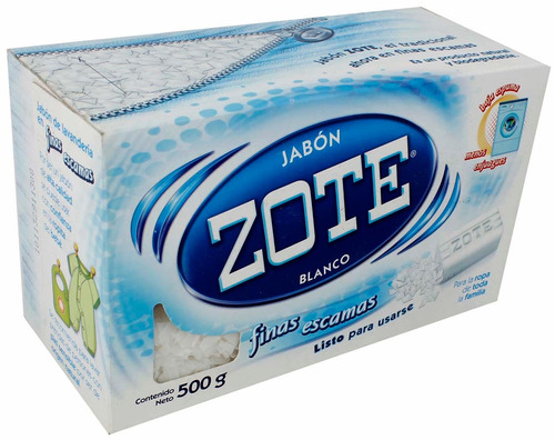 Jabón Zote Blanco Finas Escamas 500 Gr