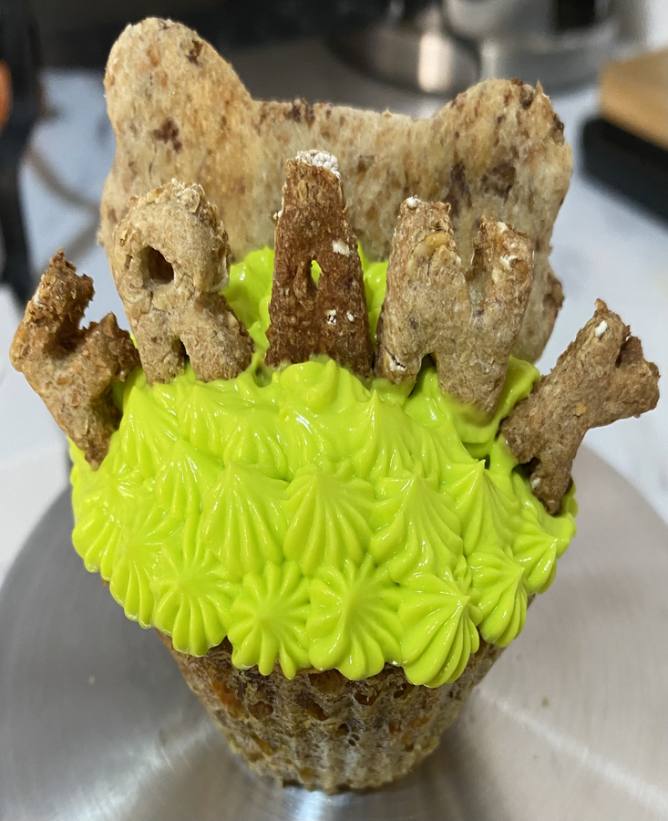 Cupcakes Healthy Dog (Personalizados con Galleta) [Manzana con Plátano] 2 Pzs
