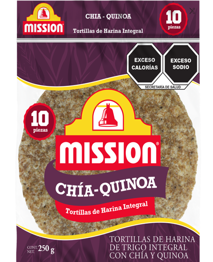 Tortilla De Trigo Misión Chía Quinoa 250g